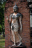 Thailand, Old Sukhothai - Wat Traphang Ngoen, walking Buddha image. 